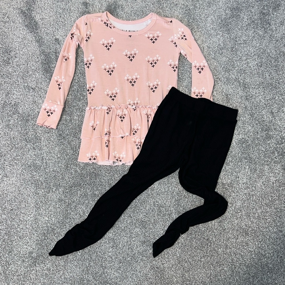 Little Bum Bums You Plus Me top and tights set Sz 3T
